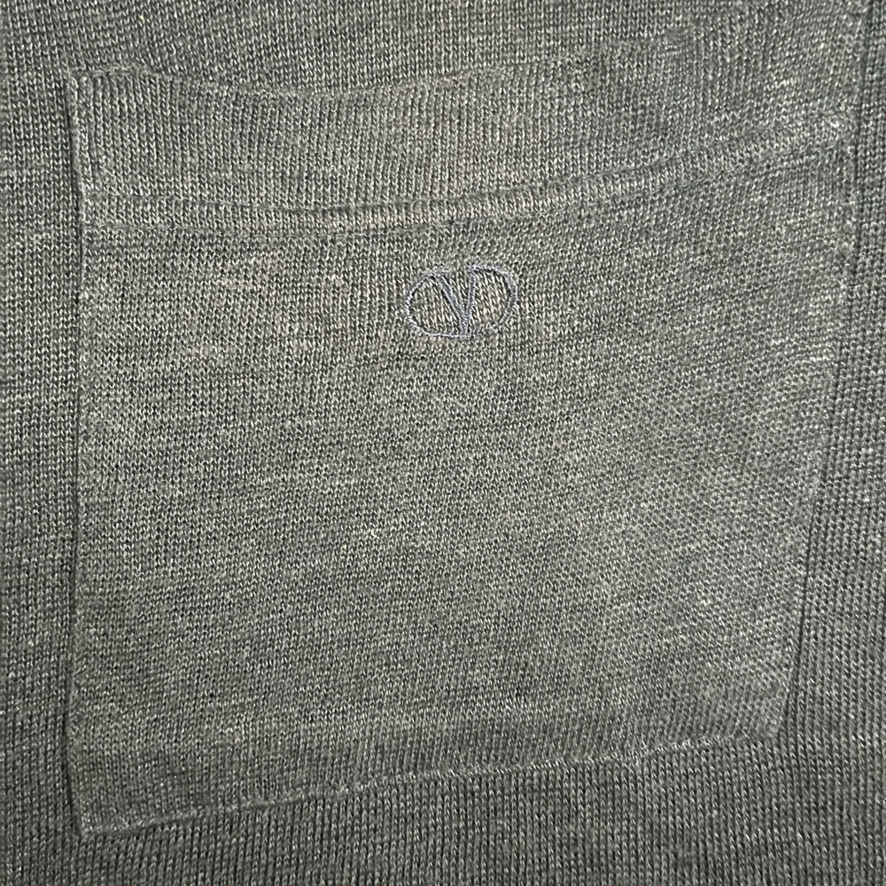 Vtg Valentino studio linen polo shirt navy extra large - Picture 4 of 8